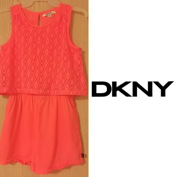 Dkny Pants - DKNY Coral Romper/Jumpsuit size Medium EUC ✅